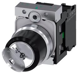 SIEMENS 0-1 POZİSYONLU KİLİTLİ MANDAL BUTON 1NO SİRİUS ACT METAL RONIS 4011209956575 - Thumbnail