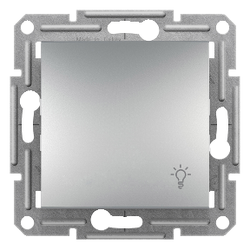 Schneider Electric - SCHNEIDER ELECTRIC EPH0900161 ASFORA ALÜMİNYUM IŞIK İŞARETLİ LIGHT ANAHTAR (ÇERÇEVESİZ) 3606480525469