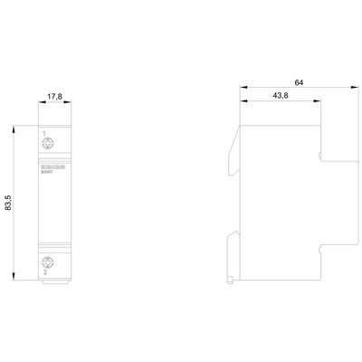 SIEMENS KARTUŞ SİGORTA YUVA 10X38MM 1 KUTUP 32A SİLİNDİRİK SİGORTA YUVASI 4001869315591