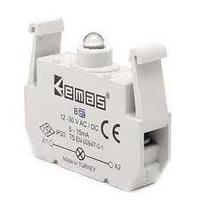 Emas - EMAS SİNYAL KIRMIZI LED BLOK 12-30VAC-DC B6