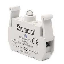 Emas - EMAS 12-30VAC-DC SİNYAL SARI LEDLİ BLOK B8
