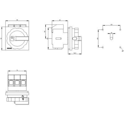 SIEMENS ACİL STOP ŞALTERİ ÖNDEN TESPİTLİ 125A 45KW 4011209403635