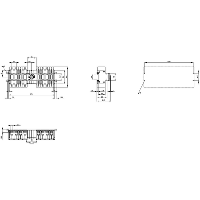 SIEMENS 160A BOY2 4 KUTUPLU ORTADAN TAHRİKLİ 3KC TİPİ MANUEL TRANSFER ŞALTERİ 4001869537481