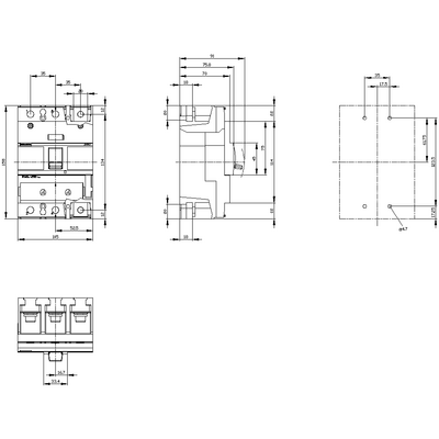 SIEMENS 3 KUTUP KOMPAKT TM240 55KA 175-250A 4042948809426