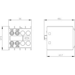 SIEMENS KONTAK BLOK ÜST S00 VE S0 1NO+1NC VİDALI 4011209829381 - Thumbnail