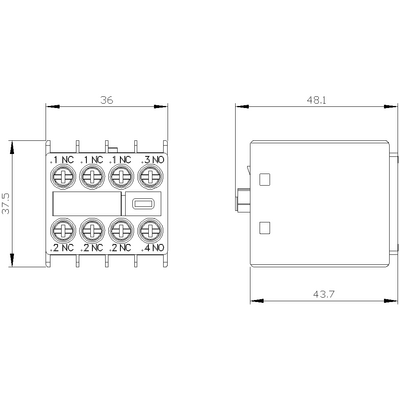 SIEMENS KONTAK BLOK ÜST S00 VE S3 1NO+3NC VİDALI 4011209829343