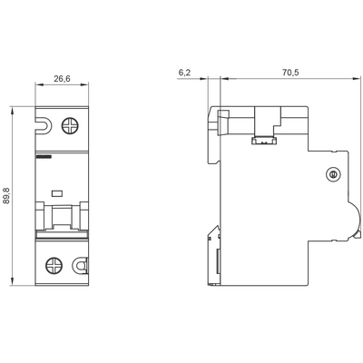 SIEMENS OTOMATİK SİGORTA C 100A 1FAZ , 10KA 70 MM 4001869195094
