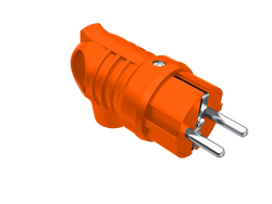 Bemis - BEMİS 1X16A 220V TURUNCU KAUÇUK KULPLU EĞİK FİŞ 8698523901212