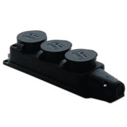 TP Electric - TP ELECTRIC 1X16A FRANSIZ TİPİ KAUÇUK ÜÇLÜ GRUP PRİZ 8693151626841