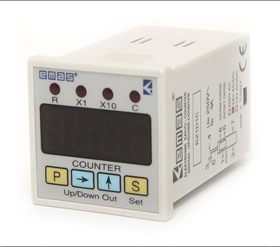 EMAS 220VAC 1 DEĞİŞKEN KONTAK 12-30V DC PALS DİJİTAL SAYICI RZ1D1C-5