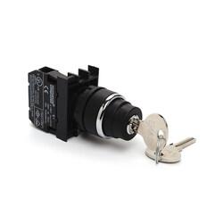 Emas - EMAS 22MM ANAHTARLI KALICI BUTON 1NA/1NK SİYAH 0-1 B102AA20