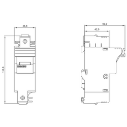 SIEMENS KARTUŞ SİGORTA YUVA 22X58MM 1 KUTUP 100A SİLİNDİRİK SİGORTA YUVASI 4001869208800 - Thumbnail