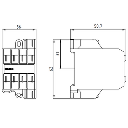SIEMENS 230-220V AC 4KW 8.4A 4NO MİNİ KONTAKTÖR CAGE CLAMP 4011209045088 - Thumbnail