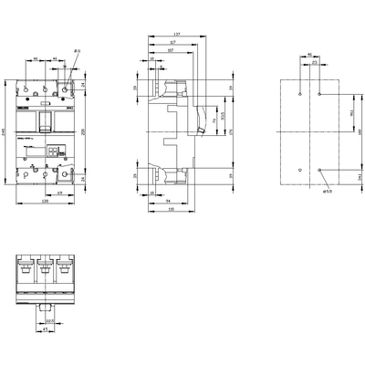 SIEMENS 3 KUTUP KOMPAK 70KA HAT KORUMA HABERLEŞMELİ 250-630A 4042948807781