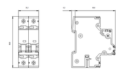 SIEMENS OTOMATİK SİGORTA DC 63 A 2 FAZ 10KA 70 MM 4001869226750 - Thumbnail
