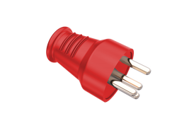 Bemis - BEMİS 3/25A 380V KAUÇUK DÜZ FİŞ KIRMIZI 8698523900246