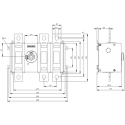 SIEMENS 315A ORTADAN TAHRİKLİ 3KD TİPİ SİGORTASIZ YÜK KESİCİSİ 4001869472805 - Thumbnail