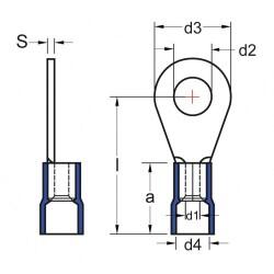 ŞAFAK ELEKTRİK YUVARLAK İZOLELİ KABLO UCU 4.00-6.00MM2 M5 (100 ADET) 8680734714989 - Thumbnail