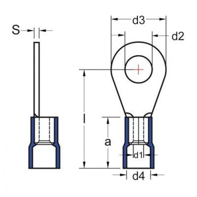 ŞAFAK ELEKTRİK YUVARLAK İZOLELİ KABLO UCU 4.00-6.00MM2 M5 (100 ADET) 8680734714989
