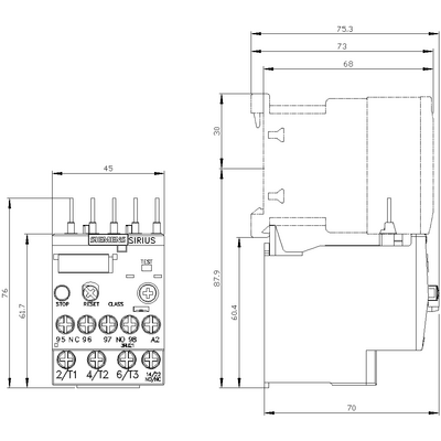 SIEMENS TERMİK RÖLE BOY00 VİDALI 4,5-6,3A 4011209781658
