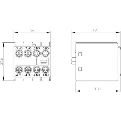 SIEMENS KONTAK BLOK ÜST S00 VE S0 4NO VİDALI 4011209829398