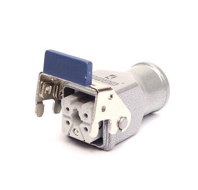 EMAS 5 KUTUP PLASTIK GRİ UZATMA PRIZ METAL MANDALLI EBP05PU36