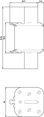 SIEMENS 630A BOY 3 GENİŞLİK 71.2MM STEATİT SERAMİK GÖVDELİ NH-BIÇAKLI SİGORTA BUŞONU 4001869056623