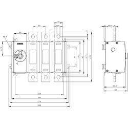 SIEMENS 630A SOLDAN TAHRİKLİ BOY:4 3KD TİPİ SİGORTASIZ YÜK KESİCİSİ 4001869473062 - Thumbnail