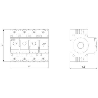 SIEMENS MİNİZED SİGORTA GÖVDESİ D02 , 3F+N 63A 4001869319278