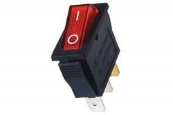 Emas - EMAS ANAHTAR 30*11 MM SİYAH GÖVDELİ KIRMIZI 0-1 IŞIKLI A21B1K11