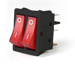 Emas - EMAS ANAHTAR 30*22 MM SİYAH GÖVDE 1NO+1NO TER.KIRMIZI 0-1 IŞIKLI A12B1K11