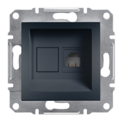 Schneider Electric - SCHNEIDER ELECTRIC EPH4300171-02 ASFORA ANTRASİT 1*RJ45E UTP KONNEKTÖRSÜZ DATA PRİZİ