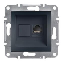 Schneider Electric - SCHNEIDER ELECTRIC EPH4700171 ASFORA ANTRASİT TEKLİ RJ45 CAT6 UTP DATA PRİZİ 3606480729775