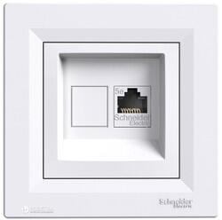 Schneider Electric - SCHNEIDER ELECTRIC EPH4300121-02 ASFORA BEYAZ 1*RJ45 CAT5E UTP KONNEKTÖRSÜZ DATA PRİZİ