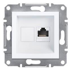 Schneider Electric - SCHNEIDER ELECTRIC EPH4770121 ASFORA BEYAZ TEKLİ RJ45 CAT6 UTP DATA PRİZİ
