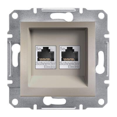 SCHNEIDER ELECTRIC EPH4400169 ASFORA 2*RJ45CAT5E-UTP BRONZ 3606480728020