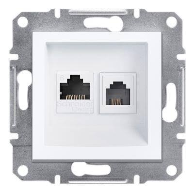 SCHNEIDER ELECTRIC EPH5270121 ASFORA BEYAZ RJ11+RJ45 CAT6-UTP TELEFON VE DATA PRİZİ