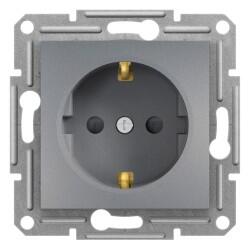 Schneider Electric - SCHNEIDER ELECTRIC EPH2900262 ASFORA ÇELİK ÇOCUK KORUMALI TOPRAKLI PRİZ (ÇERÇEVESİZ)