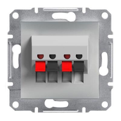 SCHNEIDER ELECTRIC EPH5700161 ASFORA ALÜMİNYUM İKİLİ HOPARLÖR PRİZİ 3606480729041