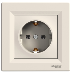 Schneider Electric - SCHNEIDER ELECTRIC EPH2900123 ASFORA KREM TOPRAKLI PRİZ 3606480526091