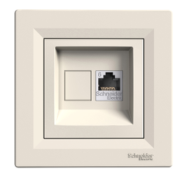 Schneider Electric - SCHNEIDER ELECTRIC EPH4700123 ASFORA KREM TEKLİ RJ45 CAT6 UTP DATA PRİZİ 3606480527029