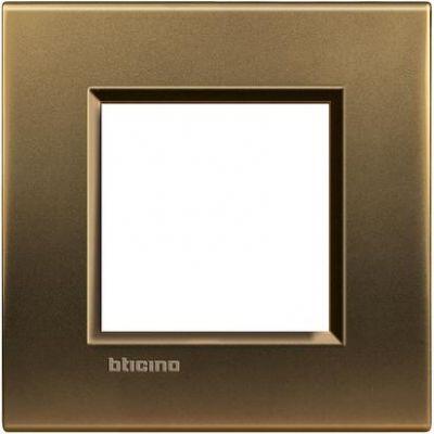 LEGRAND BTICINO LL KARE 2 MODÜL PARLAK BRONZ ÇERÇEVE 8005543422540