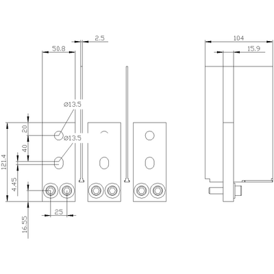 SIEMENS BARA BAĞLANTI PARÇASI 3 KUTUPLU 3VA25 4042949018469