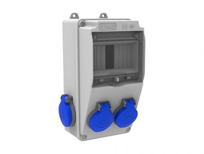 BEMİS BD1-2202-2020 1X16A 220V 2 AD ÖN 1X16A 220V 2 AD YAN PRİZLİ V5 KOMBİNASYON KUTUSU