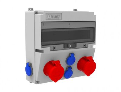 BEMİS BD4-2234-2024 5/32A 380V 2 AD ÖN 1/16A 220V 2 AD ÖN 1/16A 220V 4 AD YAN V17 KOMBİNASYON KUTUSU