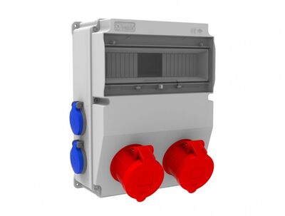 BEMİS BD6-2234-4020 5X32A 380V 2 AD ÖN 1/16A 220V 4 AD YAN V12 KOMBİNASYON KUTUSU