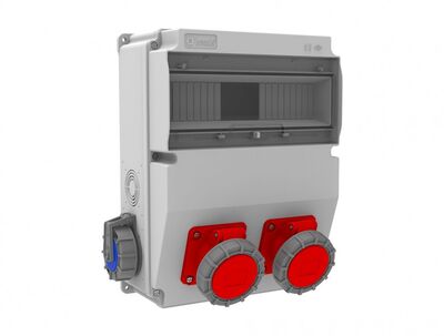 BEMİS BD6-6208-2020 4/16A 380V 2 AD ÖN 1/16A 220V 2 AD MAKİNA PRİZ YAN V12 KOMBİNASYON KUTUSU