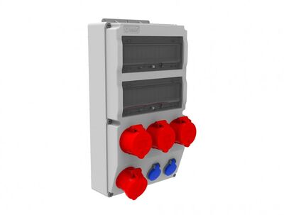 BEMİS BD8-2434-2020 ÖN 4 AD 5/32A 380V ÖN 2 AD 1/16A 220V PANO PRİZ V26 KOMBİNASYON KUTUSU