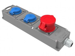 Bemis - BEMİS BG4-1016-1010 CEE NORM IP44 5X16A 1 AD 1X16 2 AD TRIBOX GRUP PRİZ