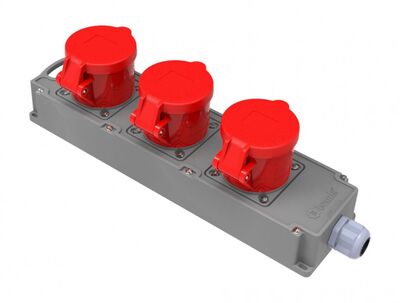 BEMİS BG4-1019-1919 CEE NORM IP44 5X32A 3AD TRIBOX GRUP PRİZ